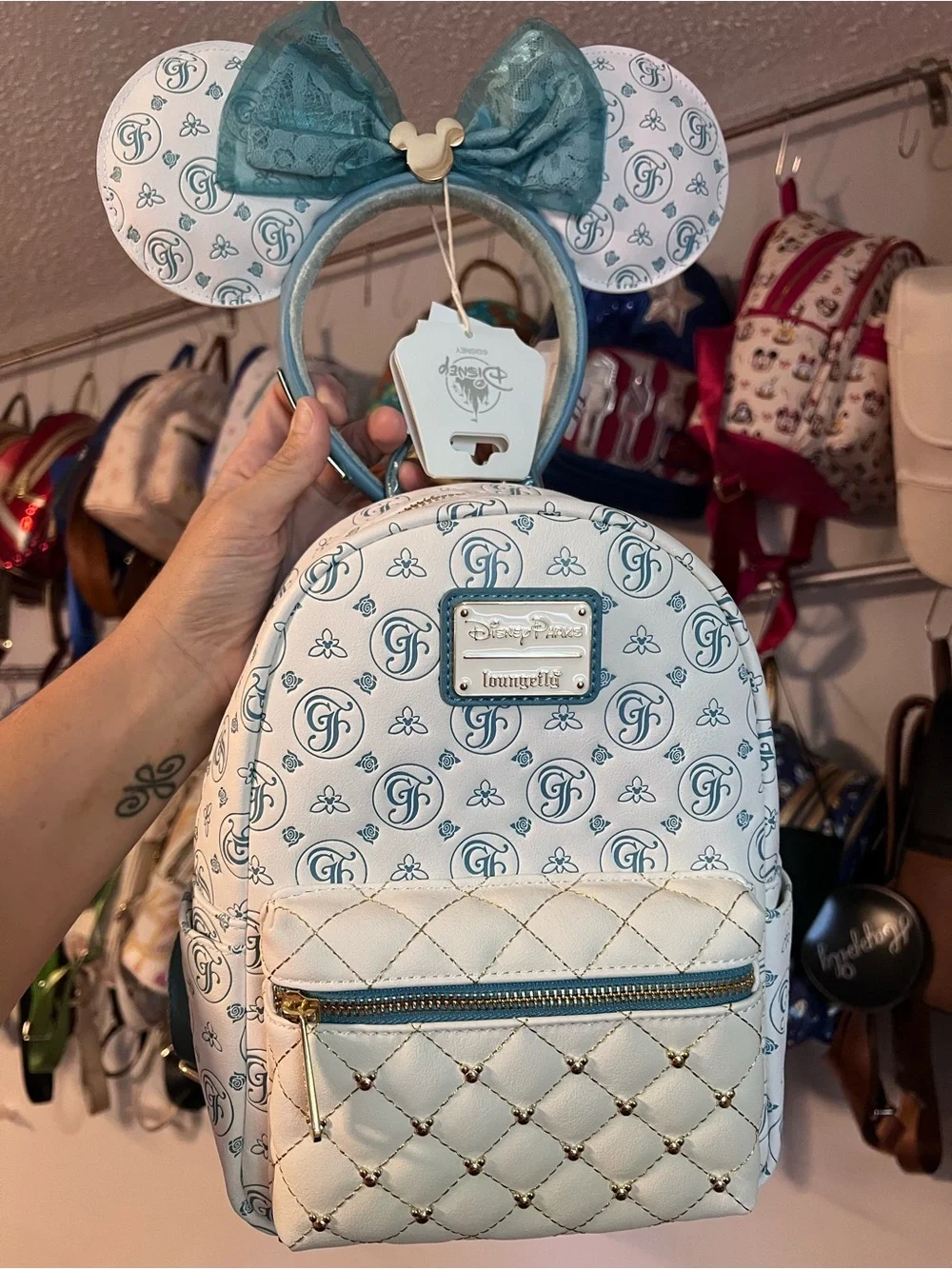 Disney Parks Grand Floridian Loungefly Mini Backpack with Ears
